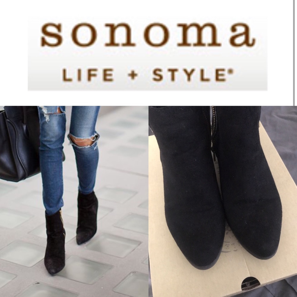 Black suede boots